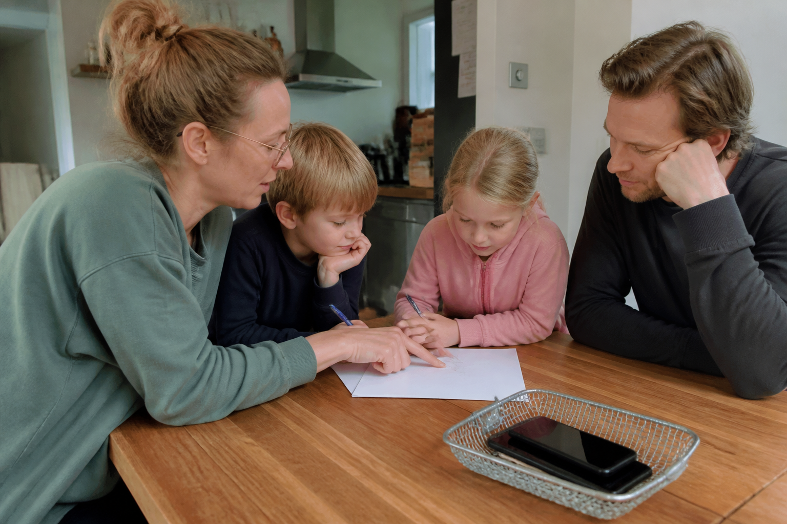 Telefoonvrije tijden en gezinsregels